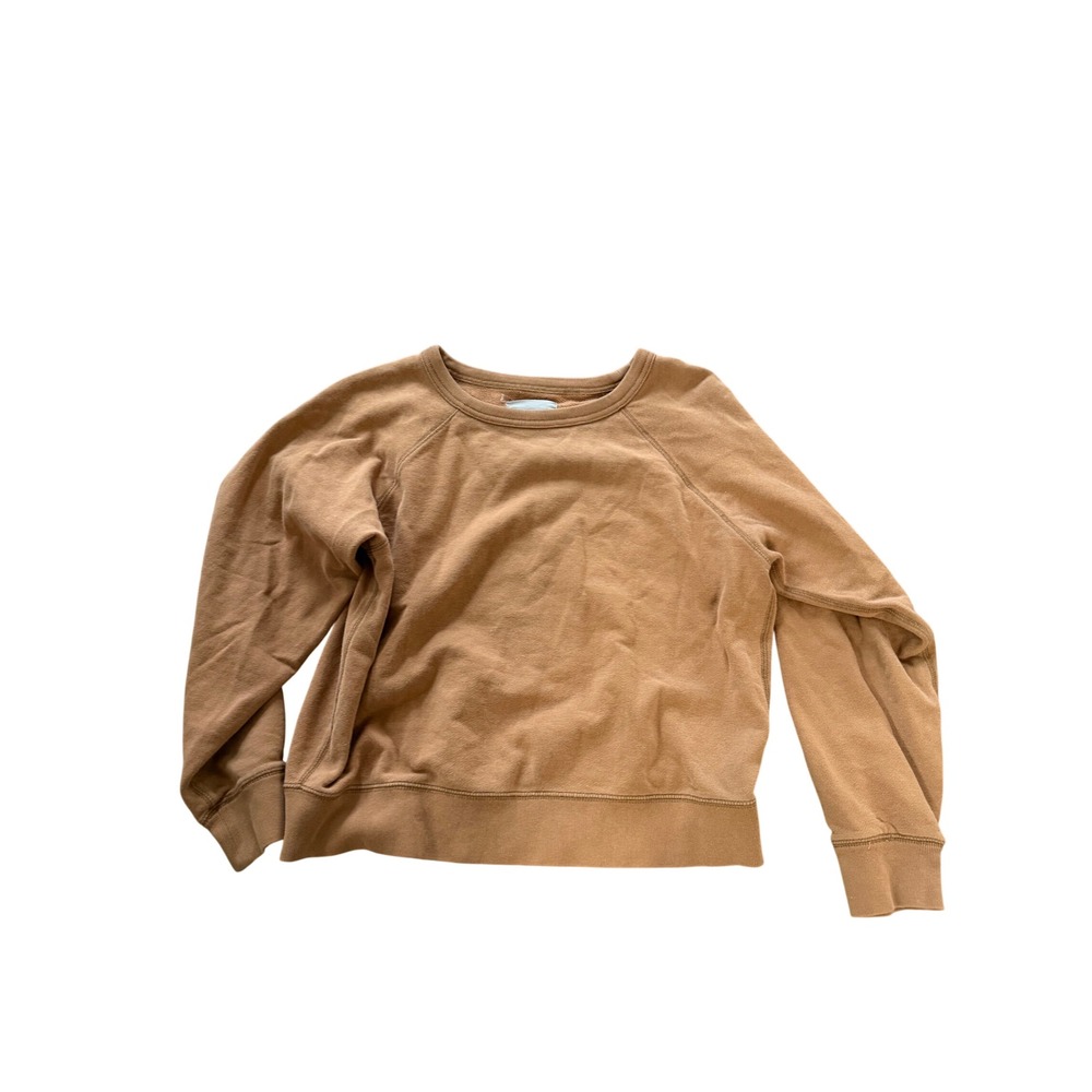 Everlane Womens Camel Brown Cotton Sweatshirt Raglan‎ Sleeve Size Small